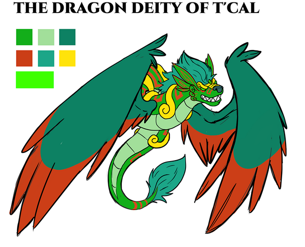 Digtial Illustration of dragon character. Created in ClipStudioPaint + Photoshop